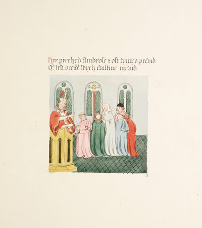 Ms. New Coll 380, f14r. Las antigüedades de la Catedral de Santa María, Carlisle, dibujadas por Robert Carlile, 1795 de Robert Carlile